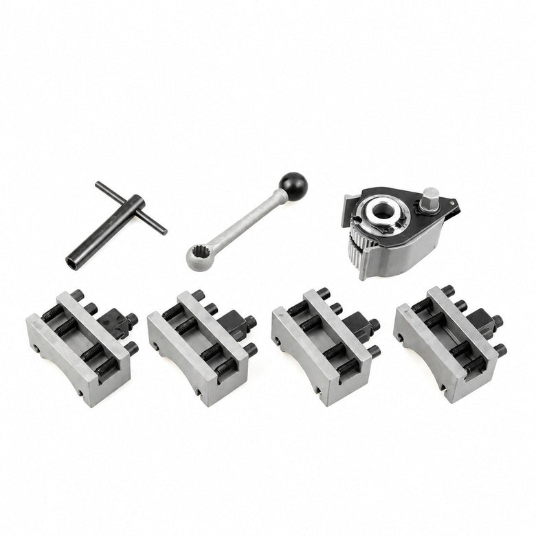 Aa-type quick change lathe tool post with several holders; one catalog configuration