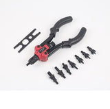 FUTE617 curved-grip rivet nut tool with metric heads and wrench