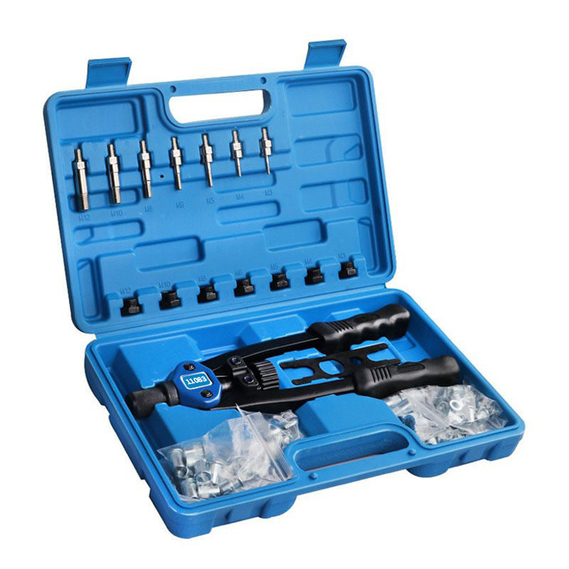 Open blue case containing the 110PC-designated tool kit