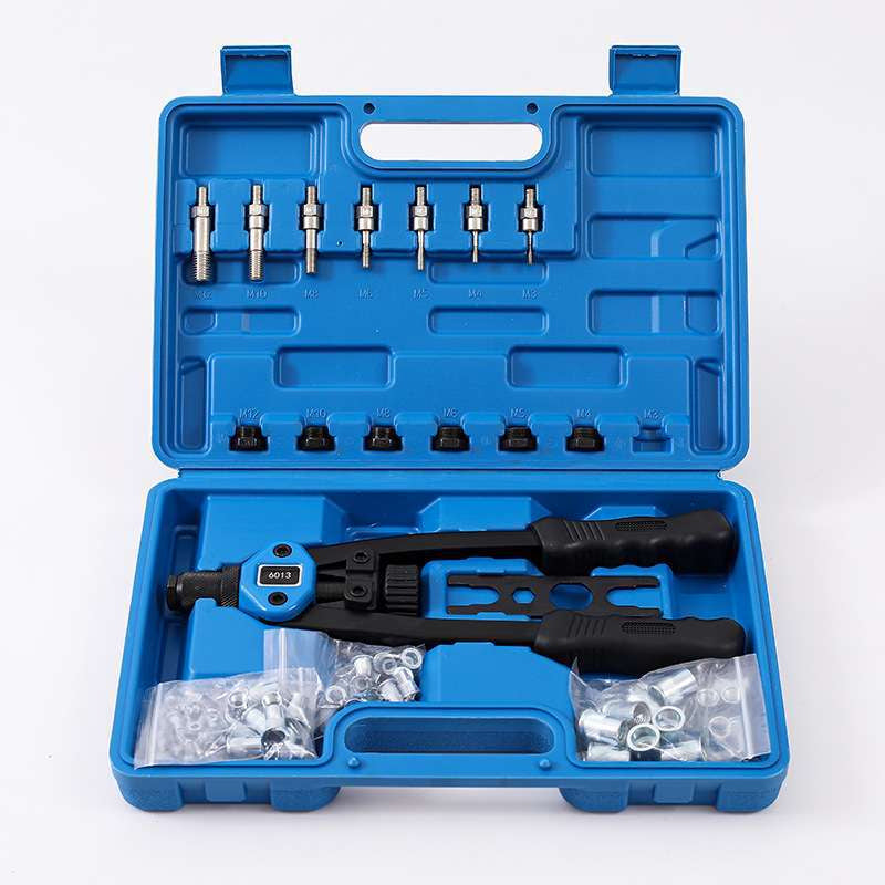 Open blue D02564 tool kit with nut assortment