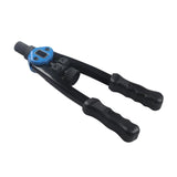 Blue-head rivet nut tool with its handles closed