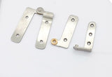 Folding door hardware - three shared mounting fittings laid out individually