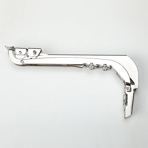 045 hinge component showing the curved linkage and fixing plates