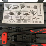 Close view of the tool stored inside the black case