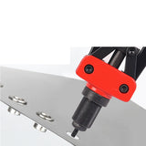 Red DZT head with interchangeable setting parts beside it