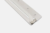 Folding-door hinge assembly - angled joint and pivot-fastener closeup