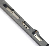 Folding-door mounting fittings seated individually in protective foam