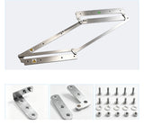 Folding-door main linkage with separate mounting plates and fastener components