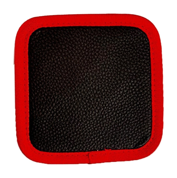 one small red and black mat on a plain white background; representative selection