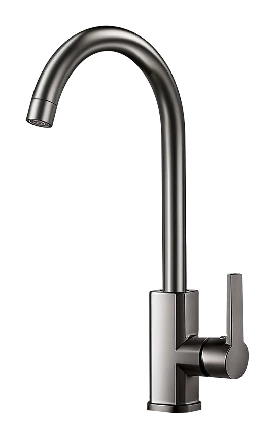 Actual supplier faucet-body example on white; other finishes, head forms, hoses and kit contents follow the selected configuration