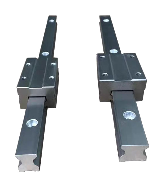 Two aluminum linear-rail profile examples; each option is one1000mm rail and one slider