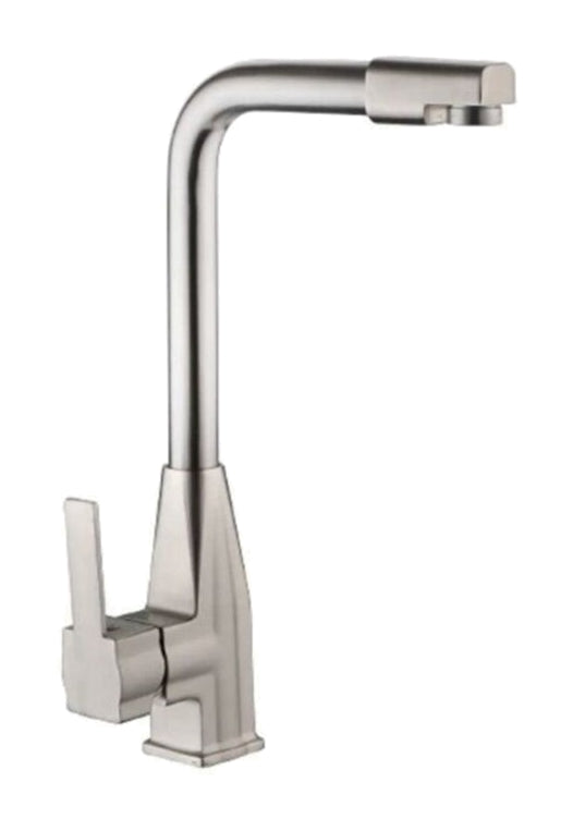 Actual supplier faucet-body example on white; other finishes, head forms, hoses and kit contents follow the selected configuration