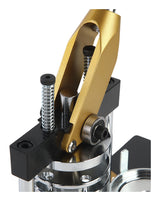 Curved-Base Metal Rotary Badge Press - tooling or assembly detail