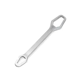 Actual double-ended ring-wrench component included in the complete plumbing installation toolkit