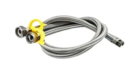 Actual pair of included 80 cm inlet hoses from the waterfall-faucet source; the faucet body is not pictured