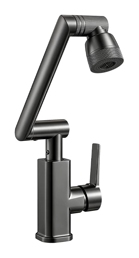 Actual supplier faucet-body example on white; other finishes, head forms, hoses and kit contents follow the selected configuration