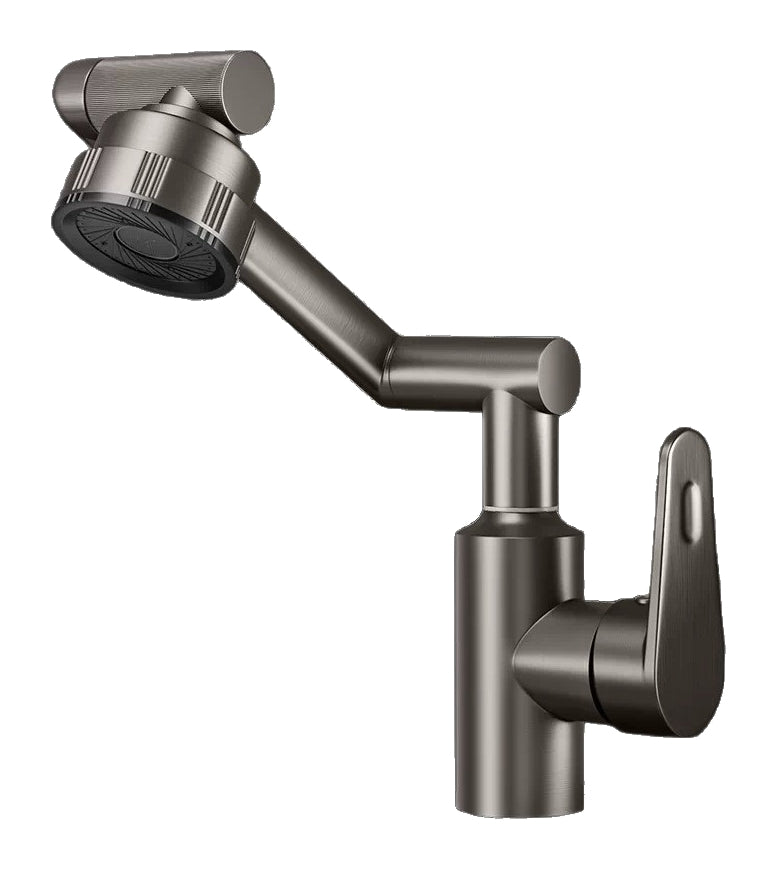 Actual supplier faucet-body example on white; other finishes, head forms, hoses and kit contents follow the selected configuration