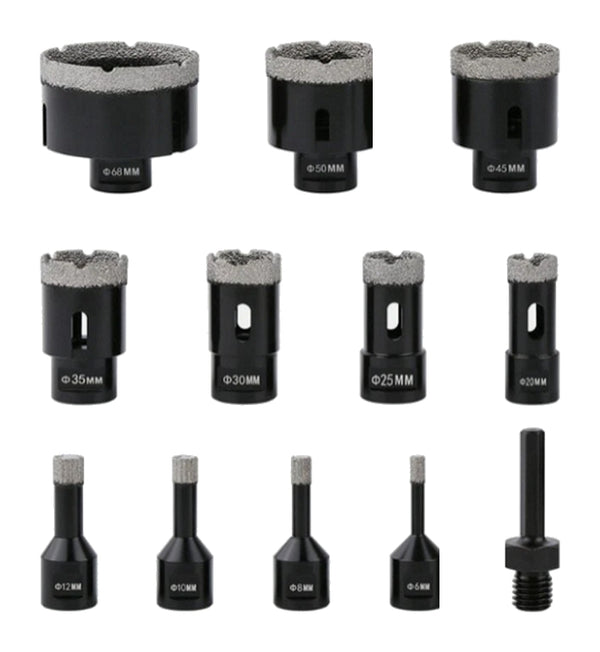The eleven actual cutters and included adapter are shown; the included storage case is not pictured. On a clean white background.