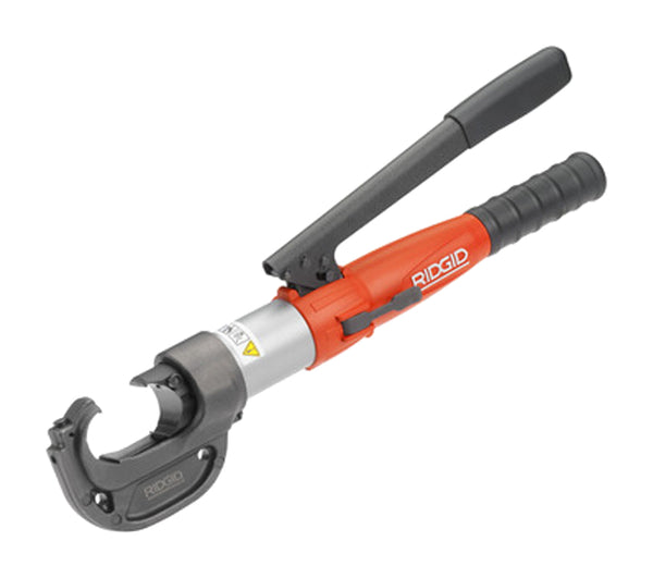 The gallery shows only the actual orange-and-gray RE130-M hand hydraulic crimping tool on pure white. Die-only choices have no assigned photographs and do not include the pictured tool.