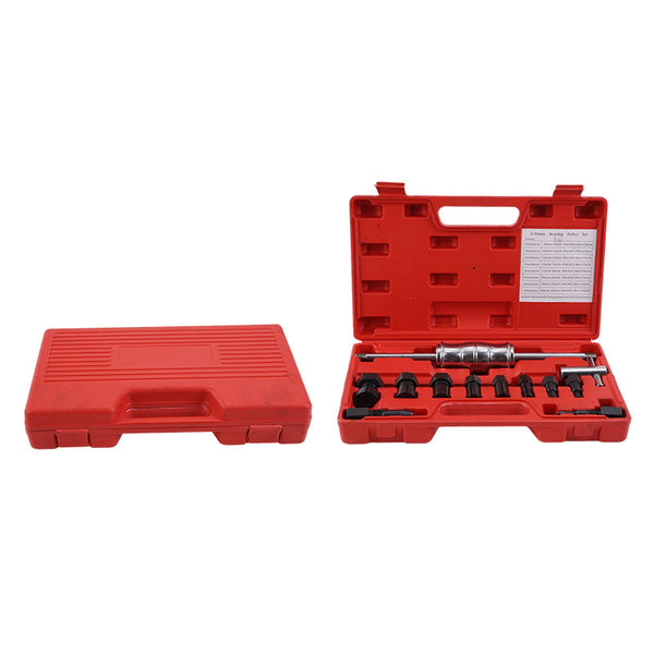 12-piece inner bearing puller set with red case and puller parts