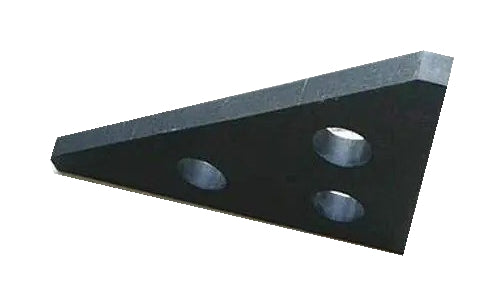 One triangular natural-stone right-angle inspection square with three openings
