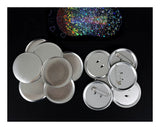 58mm Pin Badge Blanks and Refill Materials - surface detail or finished-use example