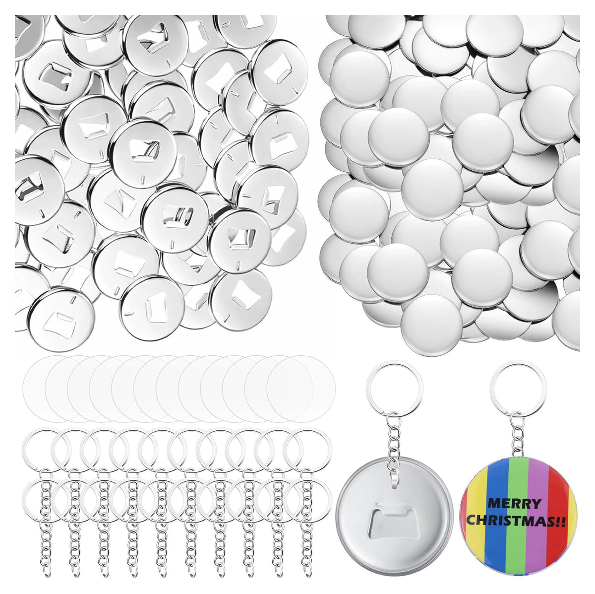 Bottle Opener Keychain Button Blank Sets - primary component or tool view