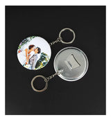 Bottle Opener Keychain Button Blank Sets - surface detail or finished-use example