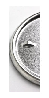 Button Keychain Blank Component Sets - metal backing attachment tab detail