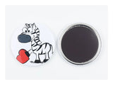 58mm Flexible-Magnet Badge Blank Sets - original component or reverse view
