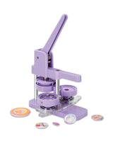 Purple Straight-Lever Manual Badge Maker Kit - selected components or alternate view