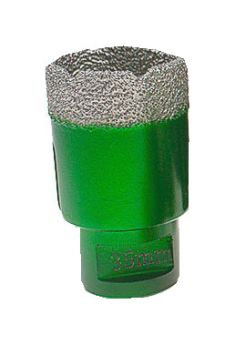 One actual35mm green diamond cutter from the Green11-tool M14 kit; other contents not pictured