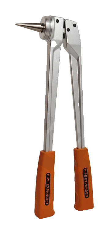 The gallery shows one silver pipe expander with orange handles on pure white. Other catalog tools, expansion heads and case are not included by this photograph.