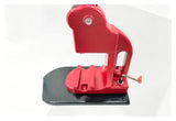 Red Upright Manual Badge Press with Die - selected components or alternate view