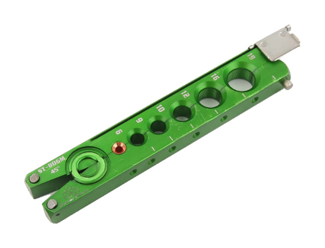 Actual complete green ST-806 metric clamp plate with original engraved scale; imperial option differs