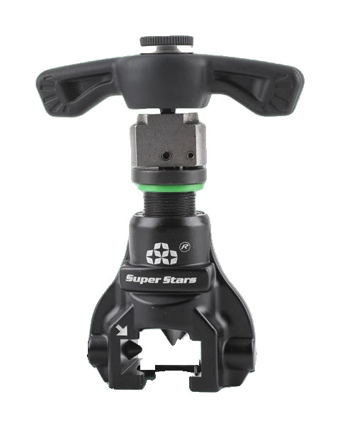 Actual source ST operating-frame component with physical maker marks; complete selected clamping configuration is described separately