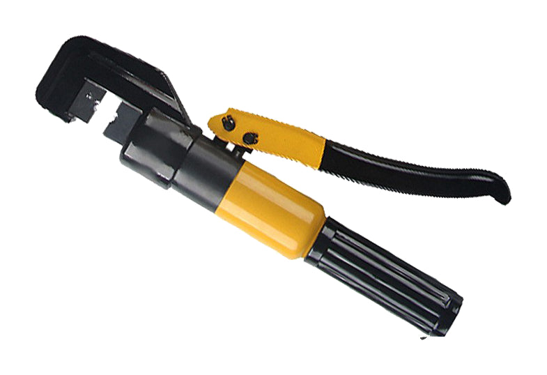 One yellow Bengong70 C-head manual hydraulic crimper on pure white