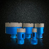 The five blue cutters in the set, shown without the included storage case.