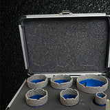 Open-case storage layout of the blue cup cutters.